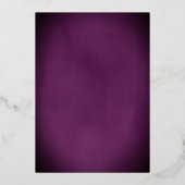 Elegant Purple Gold Leaf Wreath Quinceanera 箔招待状 (裏面)