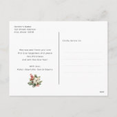 Elegant Purple Gold Photo Merry Christmas シーズンポストカード (裏面)