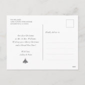 Elegant Purple Gold Photo Newlywed シーズンポストカード (裏面)