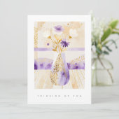 Elegant Purple & Golden Floral Vase Sympathy (スタンド正面)