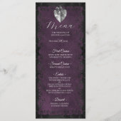 Elegant purple Gothic Wedding Menu メニュー (正面)