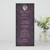 Elegant purple Gothic Wedding Menu メニュー (スタンド正面)