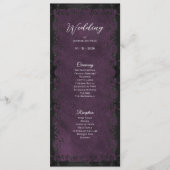 Elegant purple Gothic Wedding Program メニュー (正面)