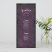 Elegant purple Gothic Wedding Program メニュー (スタンド正面)