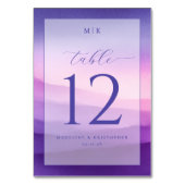 Elegant Purple Gradient Table Number テーブルナンバー (裏面)