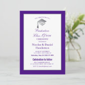 Elegant purple graduation ceremony invitation 招待状 (スタンド正面)