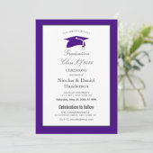 Elegant purple graduation ceremony invitation 招待状 (スタンド正面)