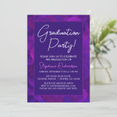 Elegant Purple Graduation Party Invitation 招待状 (スタンド正面)