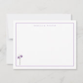 Elegant Purple Greenery Personalized ノートカード (正面)