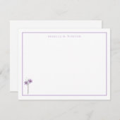 Elegant Purple Greenery Personalized ノートカード (正面/裏面)