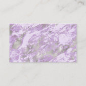 Elegant Purple Grey Abstract Chic Pattern 予約カード (裏面)