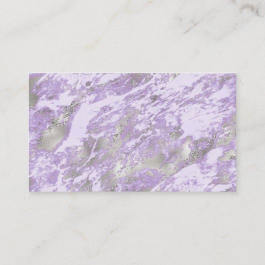 Elegant Purple Grey Abstract Chic Pattern 予約カード (裏面)