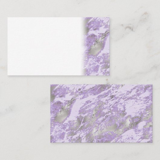 Elegant Purple Grey Abstract Chic Pattern 予約カード (正面/裏面)