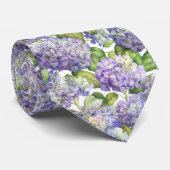Elegant Purple Hydrangea Floral Pattern Wedding ネクタイ (ロール)