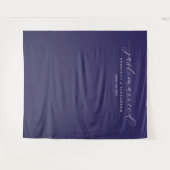 Elegant Purple Just Married Calligraphy タペストリー (正面(横))