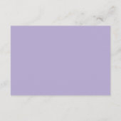 Elegant Purple Lavender Roses Wedding Website QR エンクロージャーカード (裏面)