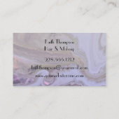 Elegant Purple Marble Hair Stylist 名刺 (裏面)