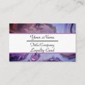 Elegant Purple Marble Hair Stylist Loyalty Card ロイヤリティカード (正面)