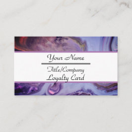 Elegant Purple Marble Hair Stylist Loyalty Card ロイヤリティカード
