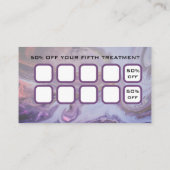 Elegant Purple Marble Hair Stylist Loyalty Card ロイヤリティカード (裏面)