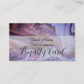 Elegant Purple Marble Hair Stylist Loyalty Card ロイヤリティカード (正面)