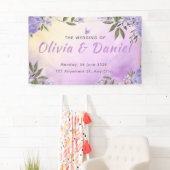 Elegant Purple Modern Minimalist Wedding 横断幕 (インサイチュ)