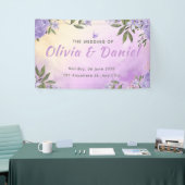 Elegant Purple Modern Minimalist Wedding 横断幕 (トレードショー)