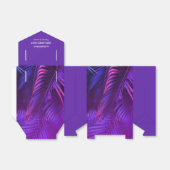 Elegant Purple Palm Leaf Favor Box フェイバーボックス (折り畳みなし)