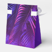 Elegant Purple Palm Leaf Favor Box フェイバーボックス (裏面サイド)