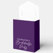 Elegant Purple Personalized Bachelorette Party フェイバーボックス (見開き)