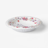 Elegant Purple Poppy Storybook Bridal Shower  ペーパーボウル (傾斜あり)