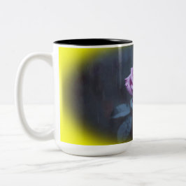 Elegant Purple Rose in the Rain Mug ツートーンマグカップ