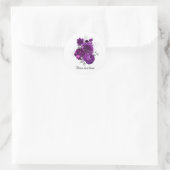 Elegant purple roses Wedding customizable ラウンドシール (バッグ)