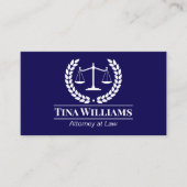 Elegant Purple Scales of Justice Attorney 名刺 (正面)