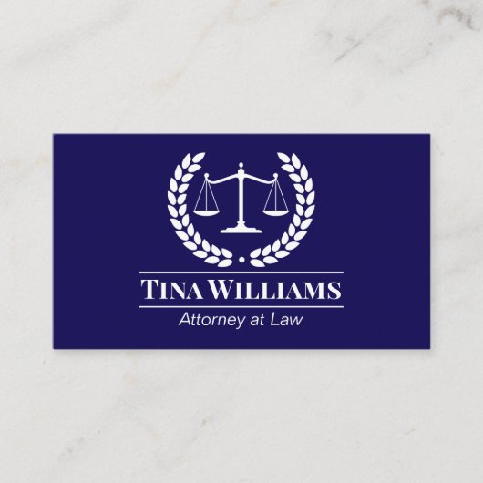 Elegant Purple Scales of Justice Attorney 名刺 (正面)
