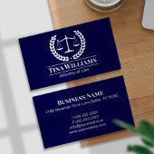 Elegant Purple Scales of Justice Attorney 名刺