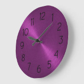 Elegant Purple Sheen ラージ壁時計 (傾斜)