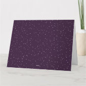 Elegant Purple Snowflakes Photo Holiday Card カード (裏面)