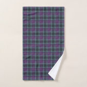 Elegant Purple Teal Plaid バスタオルセット (ハンドタオル)