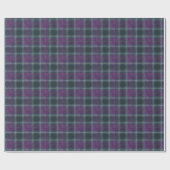 Elegant Purple Teal Plaid ラッピングペーパー (フラット)
