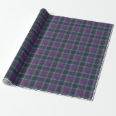 Elegant Purple Teal Plaid ラッピングペーパー (アンロールド)