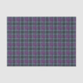 Elegant Purple Teal Plaid 薄葉紙 (正面)