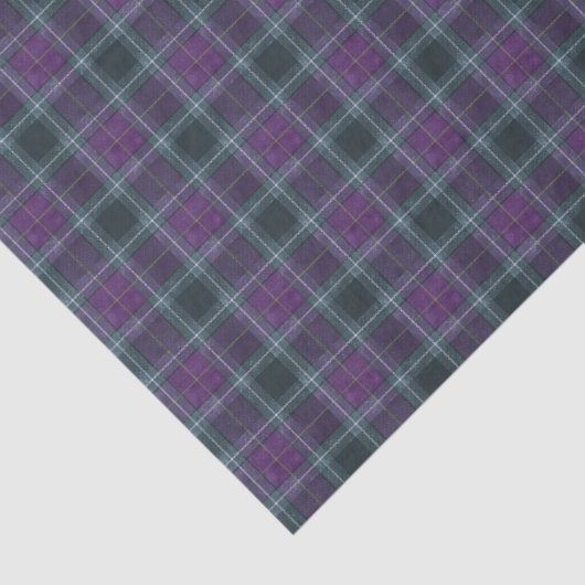 Elegant Purple Teal Plaid 薄葉紙 (詳細)
