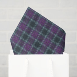 Elegant Purple Teal Plaid 薄葉紙