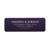 Elegant Purple Typographic ラベル (正面)