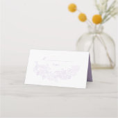 Elegant Purple Victorian Wedding プレイスカード (正面)