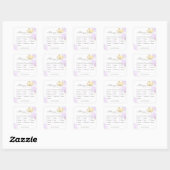 Elegant Purple Watercolor Allergy Alert スクエアシール (シート)