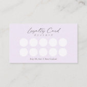 Elegant Purple Watercolor Bakery Loyalty Rewards 名刺 (裏面)