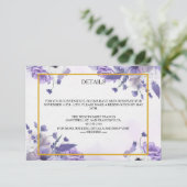 Elegant Purple Watercolor wedding エンクロージャーカード (スタンド正面)