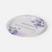 Elegant Purple Watercolor wedding ペーパープレート (アングル)